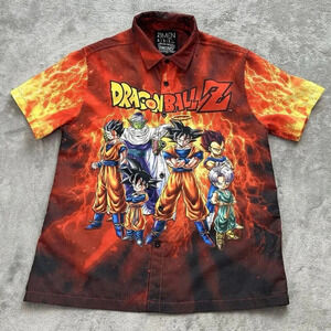 Forever 21 x Dragonball Z Shirt Adult Small Button Up Short Sleeve AOP Anime